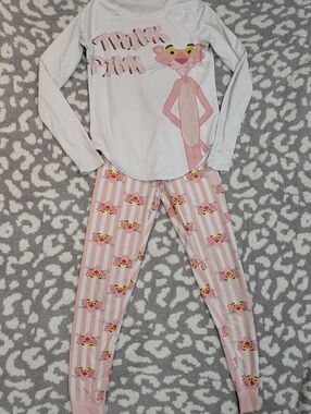 🦋5/25$ Pink Panther Women's Pink Long-Sleeve Pajama Set